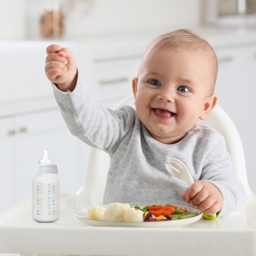 SHOWERORO 4Pcs Silicone Baby Bottle Covers Glass Bottle Sleeves Non-Slip Protective Sleeves for 4Oz Nursery Bottles Shockproof Feeding Silicone Sleeve - Thumbnail 4