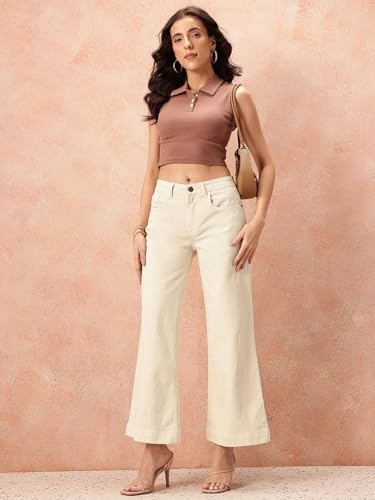 Image of Women's High Waist Denim Jeans | Straight, Relaxed, Wide Leg & Baggy Fit | High Rise Loose Oversized Denim Pants for Women | Comfortable Casual Everyday Wear | Oversized Woman baggys