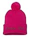 INK STITCH Sp15 Pom Pom Customized Custom Beanies - 28 Colors (Fuchsia)