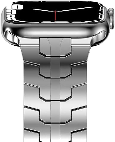 NewWays 49mm 45mm 44mm 42mm Compatible for Apple Watch Metal Strap,Solid Stainless Steel Link Replacement Band Sport WatchBand Suitable for iWatch Ultra Series 8/7/6/5/4/3/2/1/SE(2022/2020),Black