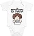Shirtgeil Dolce Regalo per papà - La Principessina di papà Body Neonato Manica Corta 0-3 Mesi Bianco
