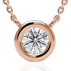 Ethos Jewelry 585 Echtgold 14K Massivgold Zierliche Diamant Halskette – Filigran, Verstellbar – Mit G-Farbe VS–SI Lab Grown Diamanten – Elegantes Geschenk für Damen