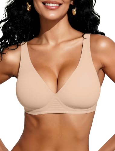 Image of Deep V Jelly Bras for Women Wireless Push Up Bralette Seamless Supportive
