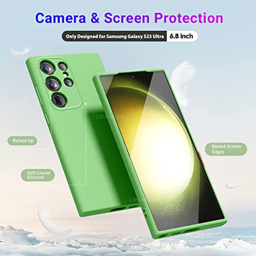 Image of LIRAMARK Liquid Silicone Soft Back Cover Case for Samsung Galaxy S23 Ultra 5G (Mint Green)