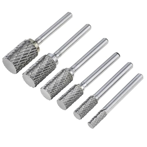CJJNXYZMD Type A Hard Alloy Rotary File Double Groove Tungsten Steel Grinding Head 6mm 1Pcs(A1625M06)