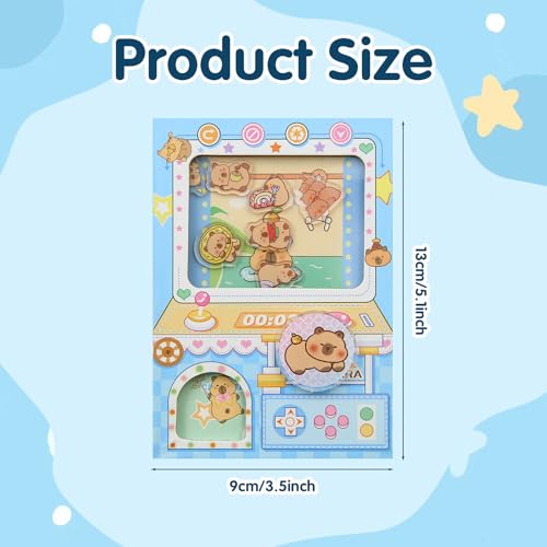 Image of Geluode Capybara A7 Mini Notebook, Capsule Toy Design Cute Kawaii Capybara Theme, Fun and Functional Notepad for Journaling, Memos and Gifts for Kids Students (Blue)