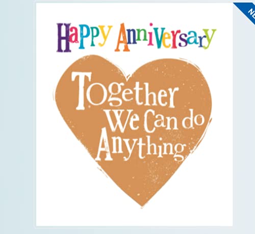 Bright side ANNIVERSARY CARD 'TOGETHER WE CAN DO ANYTHING'