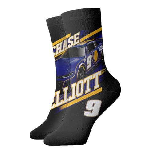 Chase Elliott 9 Running Socks Athletic Ventilating Comfort Fit Performance Cool Wicking Crew Socks for Unisex