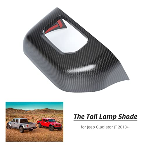 Hoolcar Tail Light Guards Rear Light Cover Protector For Jeep Gladiator Jt 2018-2022, Carbon Fiber, For Halogen Lamp #TOP2