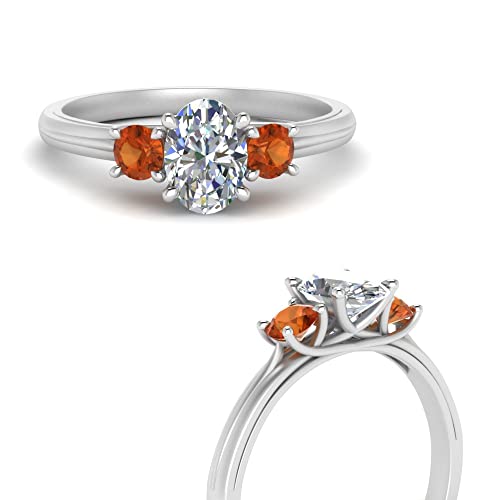 Image of Choose Your Gemstone Classic Three Stone Ring 925 Sterling Silver Oval Shape 3 Stone Engagement Rings Everyday Jewelry Wedding Jewelry Handmade Gifts for Wife US Size 4 to 12
