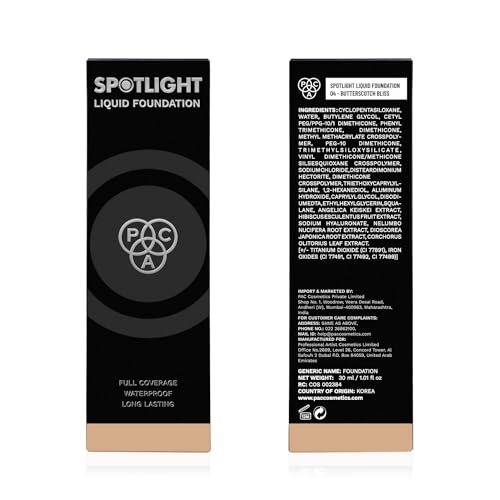 Image of PAC Spotlight Liquid Foundation 04 Butterscotch Bliss | Full Coverage Longlasting Waterproof Formula
