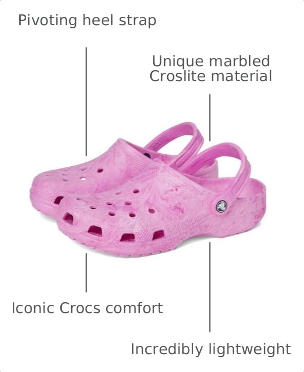 Image of Crocs Unisex Adult Classic Marbled Tie-dye Clogs
