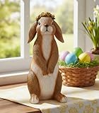 LB H&F Hase Osterhase Dekohase Figur Dekofigur Osterdeko Ostern Kanninchen Schlappohrhase Shabby Vintage Hygge niedlich süß groß XL edel Design Osterfigur (1)