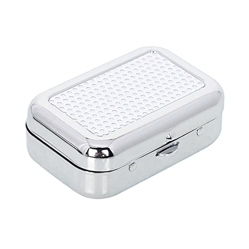 Image of 1PC Mini Compact Portable Ashtray, Stainless Steel Table-top Ash Tray, Creative Fashion Personality Small Car Ashtrays with Lid for Outdoor Travelling Camping