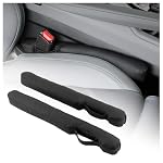 2026 New Car Seat Gap Filler 2 Pack,Leather Seat Gap Filler Strip with Fix Strap to Avoid Items from Falling,Universal Car Seats Gaps Plug Cars Interior Accessories