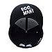 Quanhaigou Skull Zombie and Bats Embroidery Snapback, Unisex Hip Hop Skeleton Adjustable Baseball Cap Fashion Flat Brim Hat Black