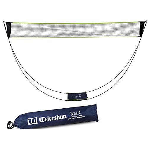 Filet de badminton portable pour le jardin et le support, sac de transport, filet de badminton et filet de volley-ball pour sports de plage en plein air et intérieur