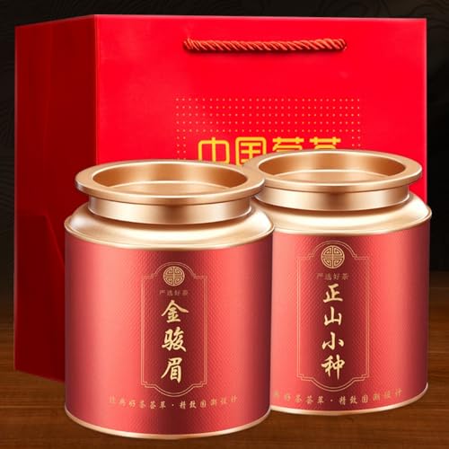 Thé Noir Jinjunmei et Lapsang Souchong Pack Combo Idéal pour Cadeau