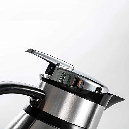 Milchtopf Edelstahl Vakuum Krug Kaffeekaraffe Kaffeemaschine Wasserflasche Vakuum Doppelwand Vakuum Kessel 3L (Größe: 2L)