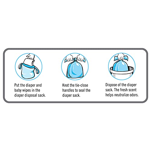 Image of Sassy Disposable Diaper Sacks,Lavender Scented,Easy-To-Tie,Diaper Disposal or Pet Waste Bags,250 Count (Pack of 6)