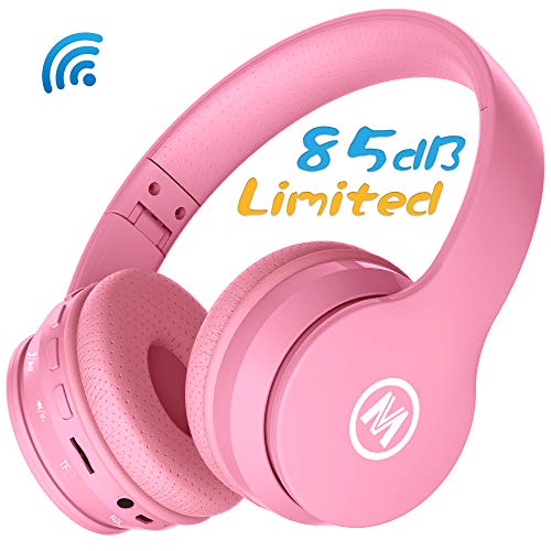 Mokata Volume Limited 85dB Kids Headphone Bluetooth Wireless Over Ear Foldable Stereo Sound