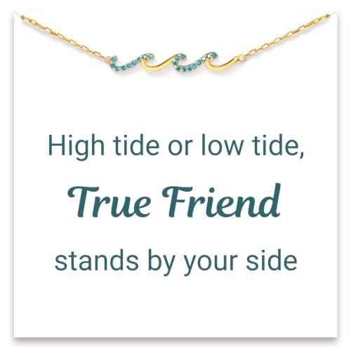 STORYJEWELLERY Friend Bracelet, Friendship Gifts for Women, Friend Birthday Gifts for Women, BFF Gift, Friendship Bracelets, 925 Sterling Silver Wave Bracelets