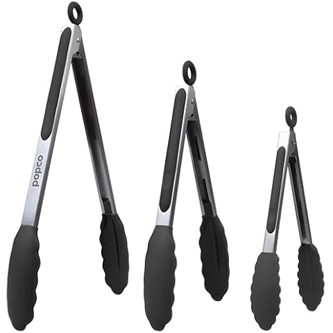 POPCO Heavy Duty Kitchen Tongs Set Cover