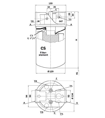Filterpatrone 10 µm nom. für Filter Typ MPS-100