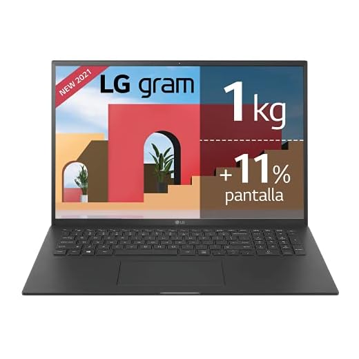 LG Gram 17Z90P-G.AD98B - Ordenador Portátil i7 17 pulgadas ultrafino, Windows 11 Home, 32GB RAM, 1TB SSD, Teclado QWERTY español, color Negro