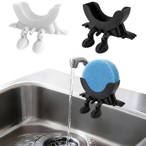 DNCHGOYA Sponge Peeing Drain Holder, 3D Print Funny Kitchen Sink Holder, Universal Fast Drying Drainage Bathroom Countertop Organizer, Cute Housewarming Gift Suitable for Round Sponges