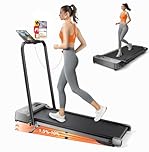 Walking Pad with 10% Incline and handle bar, 2 in 1 Folding Treadmills for Home Foldable,Portable Under Desk Treadmill,Dual LED Display, APP & Remote, 135kg Capacity