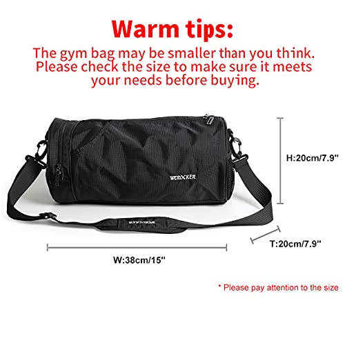 Small Sports Gym Bag Workout Lightweight Duffel Bags for Men and Women Black X-Small