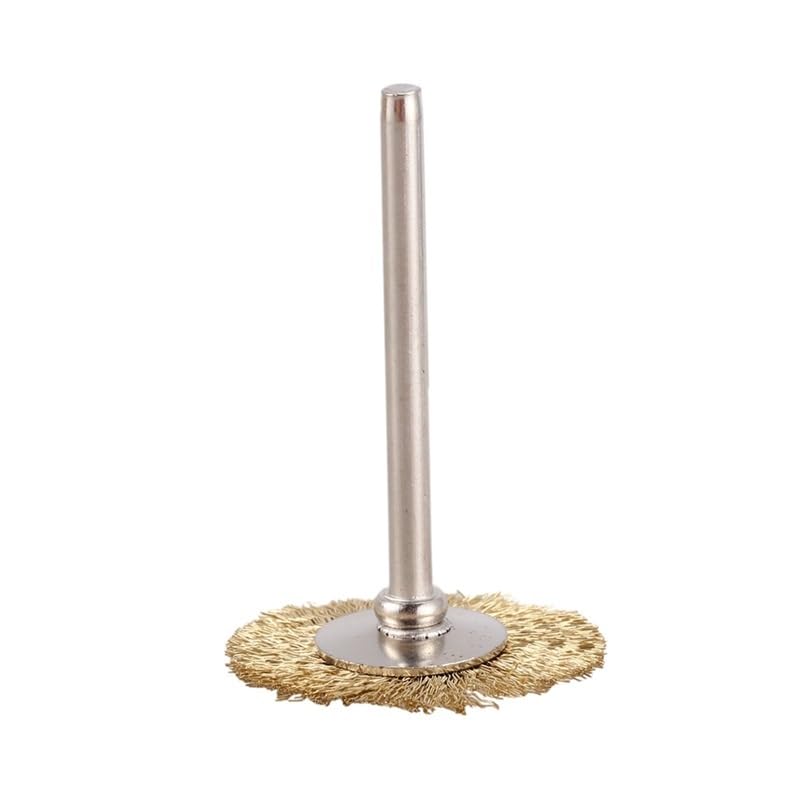 yaoqijie 20 X Brass Wire Brush Round Brushes Disc Brush Pot Brush 25MM