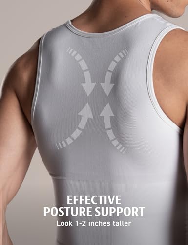Image of DAMENSCH Form Shapewear for Men, Comfortable and Stretchy Body Shaper for Man, Posture Correcting Tummy Tucker, Breathable Compression T Shirt, Ideal for Parties Shirt Tucker for Men