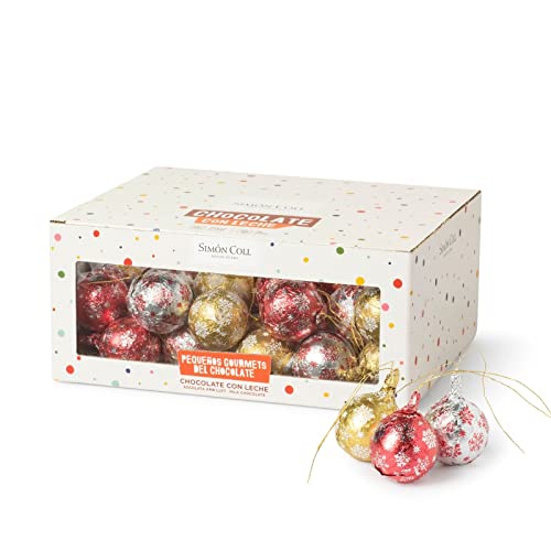 Chocolates Simón Coll (Bolas Árbol de Navidad) de Chocolate con Leche - Especial Chocolate Navidad