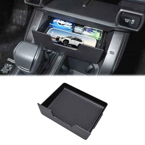 JDMCAR Storage Drawer Compatible with 2026 Toyota RAV4 Insert Center Console Cubby Drawer Box Extra Hidden Storage Compartment Interior Accessories