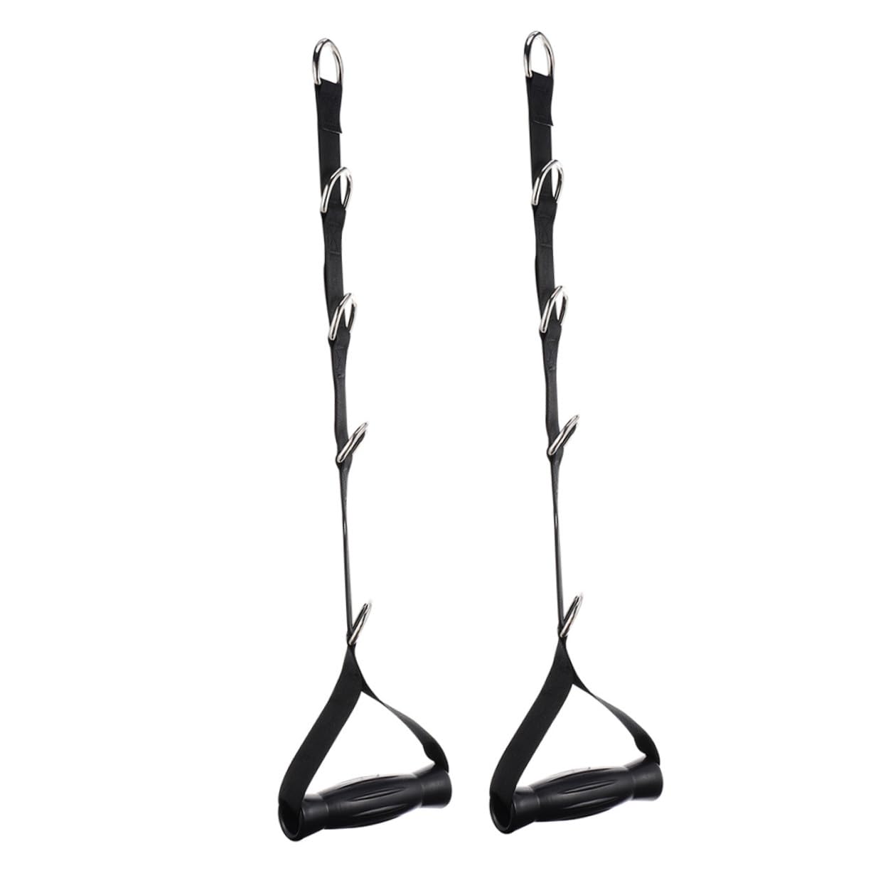Fasce Elastiche di Resistenza Nere per Esercizi 2 Pezzi | Abs e Acciaio Inox, Tessuto Oxford, Design Portatile per Allenamento Quotidiano