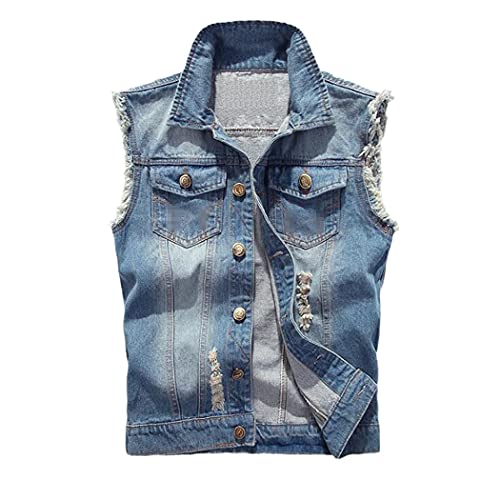 Gilet décontracté en jean homme parfait pour vos sorties urbaines en été