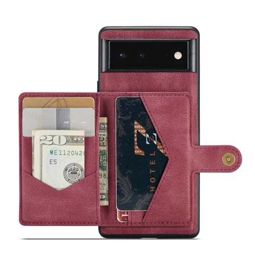 Étui portefeuille Google Pixel 6 coque antichoc magnétique avec porte-cartes de crédit