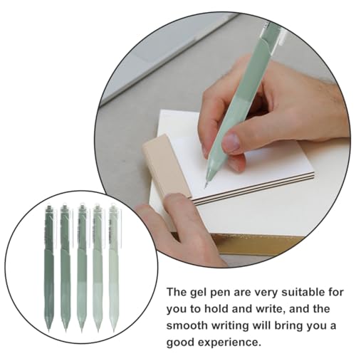 Set de 5 bolígrafos gel retractiles para escritura suave miniatura 5