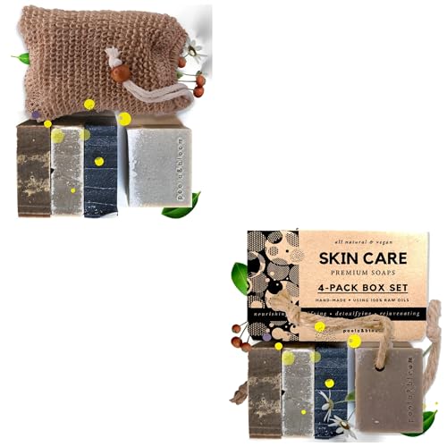Soins Naturels pour Hommes Poola & Bloom Duo Savon Exfoliant Hydratant