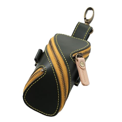 [3色から選べる]本革ゴルフボールケース 螺旋 カーキ