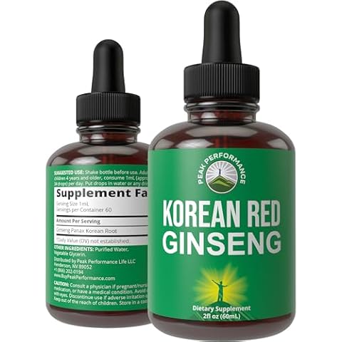 Korean Red Ginseng Liquid Drops by Peak Performance Cover