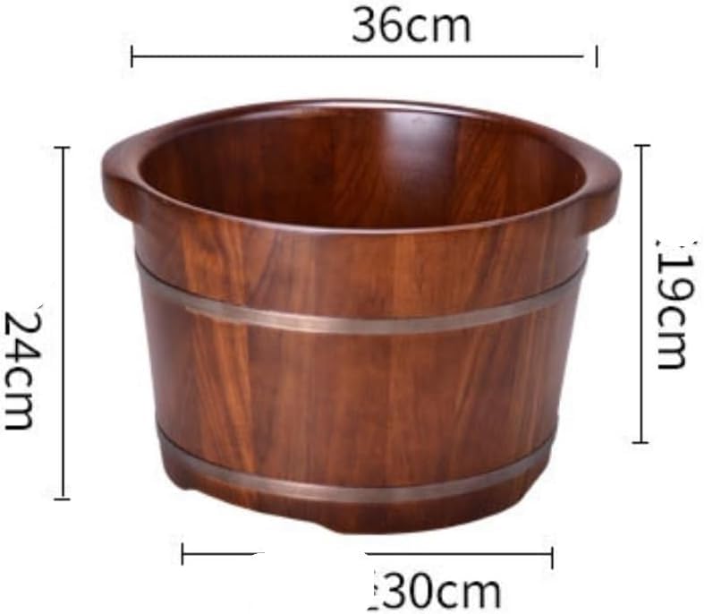 Cubeta de baño para pies de madera con tapa miniatura 2