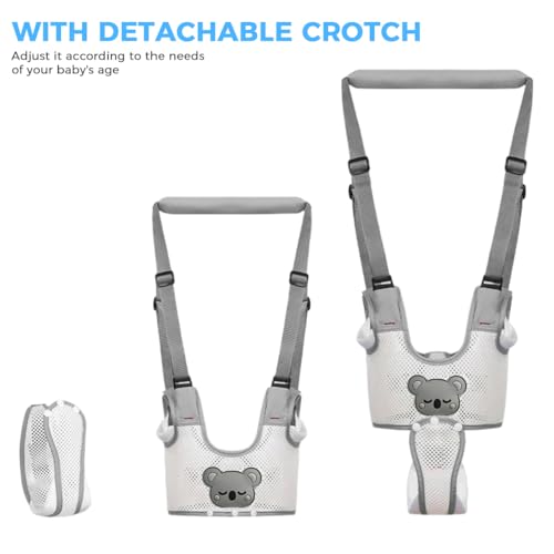 Image of SNOWIE SOFT Toddler Walking Harness Walk Learning Support for Age 7-24 Month, Breathable Mesh Baby Walker with Adjustable Shoulder Straps, Padded Grip Handle, and Open Crotch Design