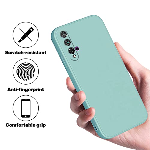 Wousunly Compatible With Huawei Nova 5T Case Silicone Liquid Dark Green, Soft Smooth Touch Huawei Nova 5T Phone Case Silicone Shockproof Thin Cover (Huawei Nova 5T, Blue) #TOP2