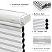 Joydeco No Tools No Drill Blinds for Indoor Windows, Cordless Window Blinds Cellular Shades Top Down Bottom Up Blackout Honeycomb Blinds Thermal Insulated Noise Reduction (White, 35