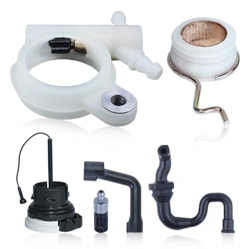 AUMEL Ölpumpe mit Tankdeckel Kraftstofftank für Stihl MS251 MS231 MS231C MS251C Kettensäge Ersatzteile mit Schneckenwelle Kraftstofffilter Ölschlauch 11436403201(3)