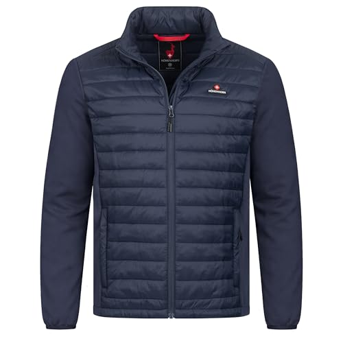 Höhenhorn Kaprun Men's Hybrid Jacket Quilted Jacket Softshell Sports Jacket, darkblue, M