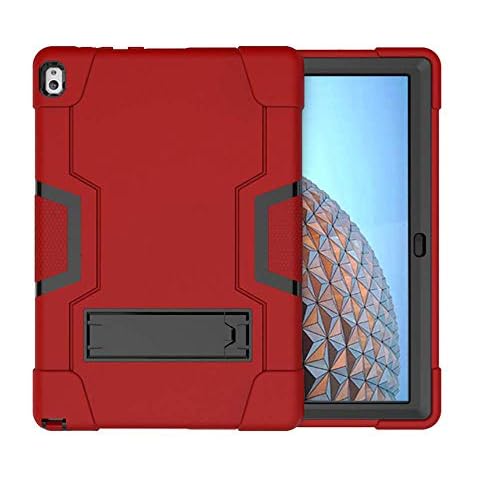 Koolbei Case for Lenovo Tab P10 Case,Heavy-Duty Drop-Proof and Shock-Resistant Rugged Hybrid case(with Built-in Stand),for Lenovo Tablet 2018 Tab P10 10.1" inch (TB-X705F /TB-X705L) Case (Red/Black) Cover